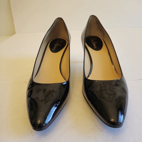 Cole Haan Women's Patent Leather Black Pointed Toe Heels SZ 7.5 Made in Brazil - Picture 4 of 15